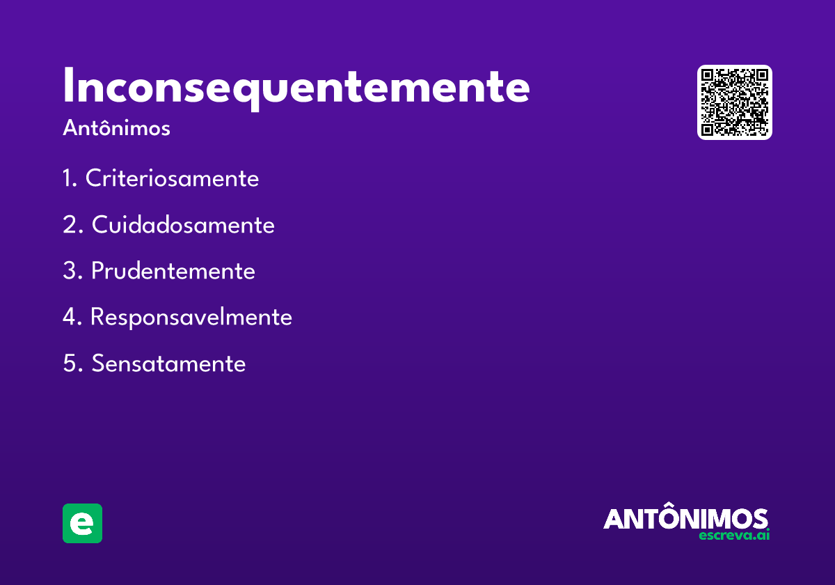 inconsequentemente