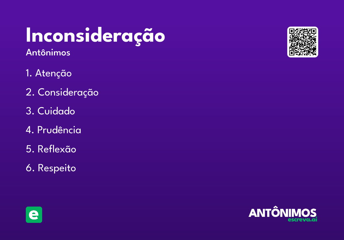 inconsideração