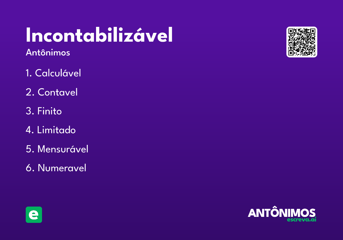 incontabilizável