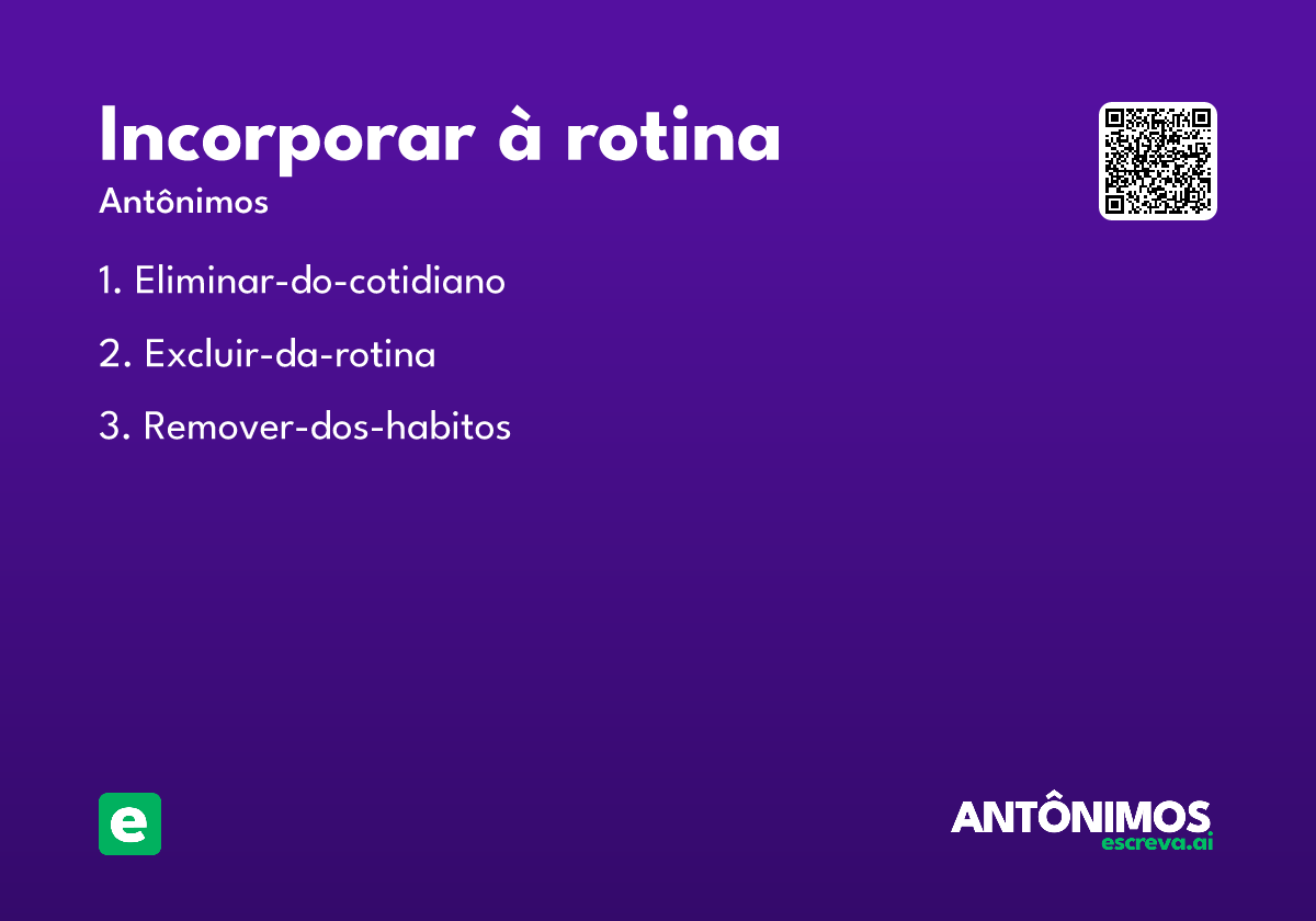 incorporar à rotina