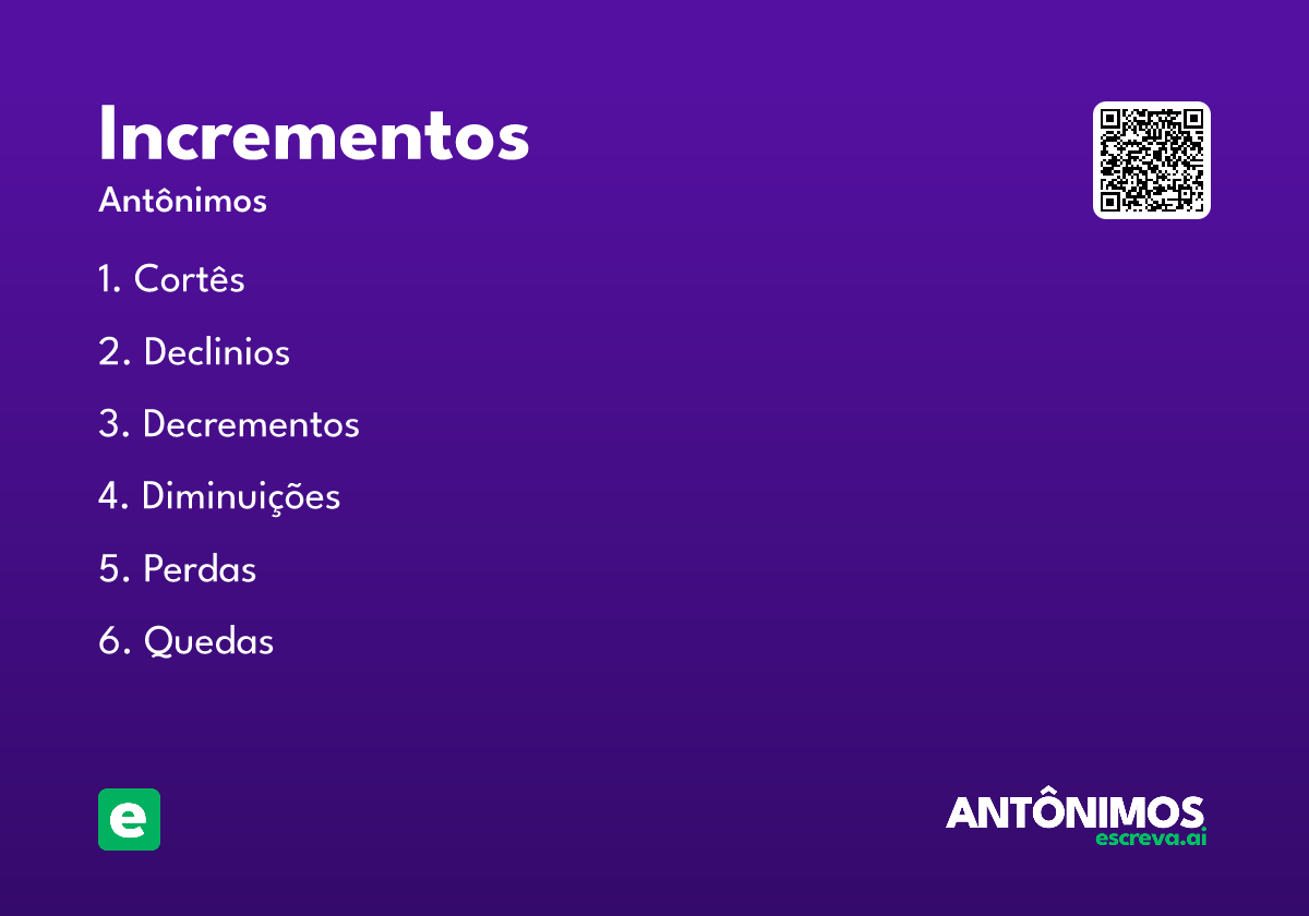 incrementos