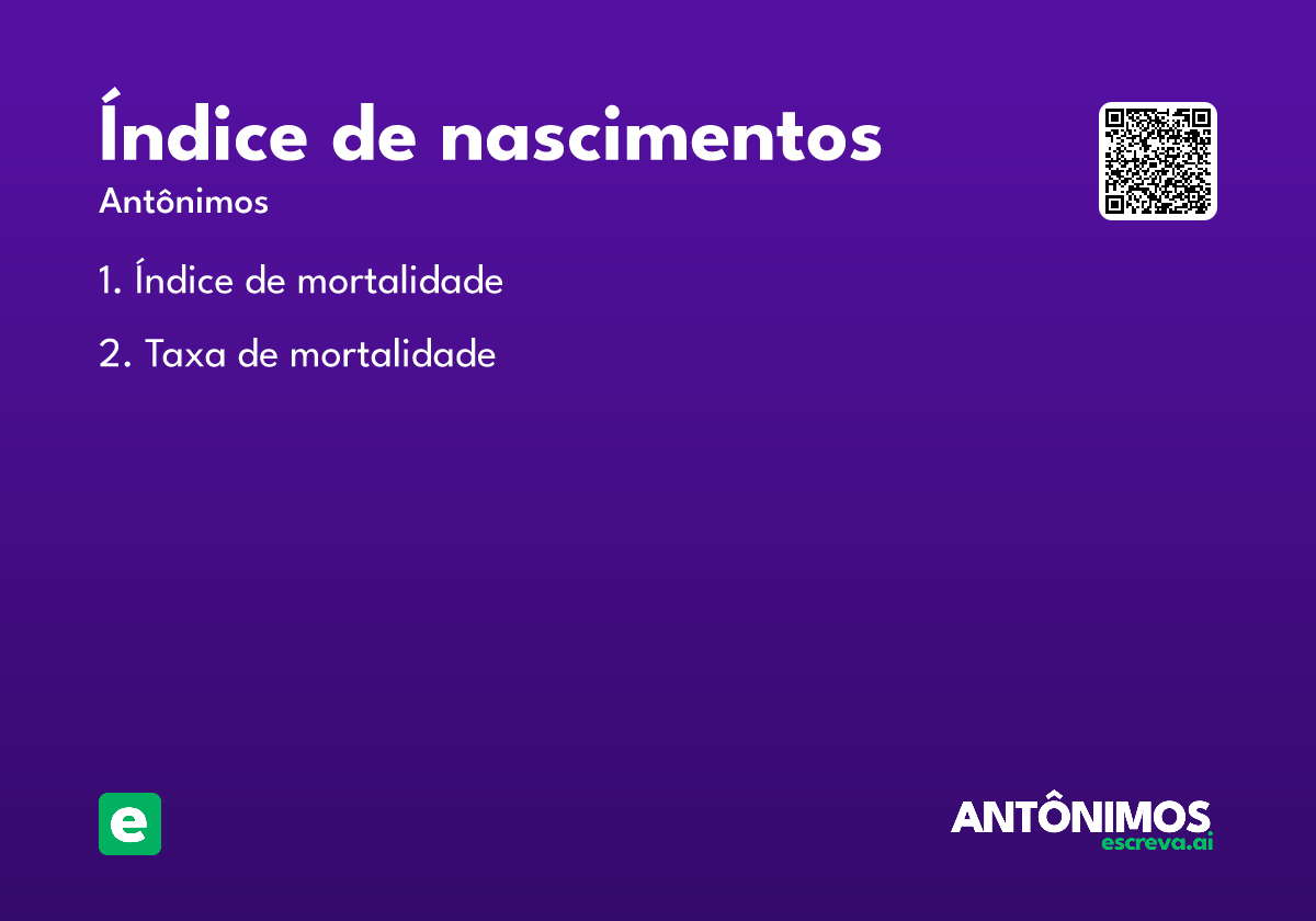 índice de nascimentos