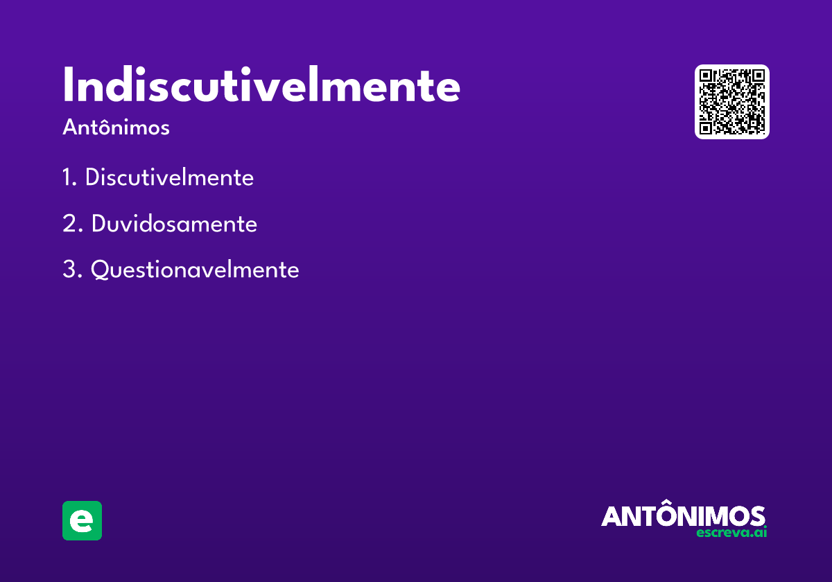 indiscutivelmente