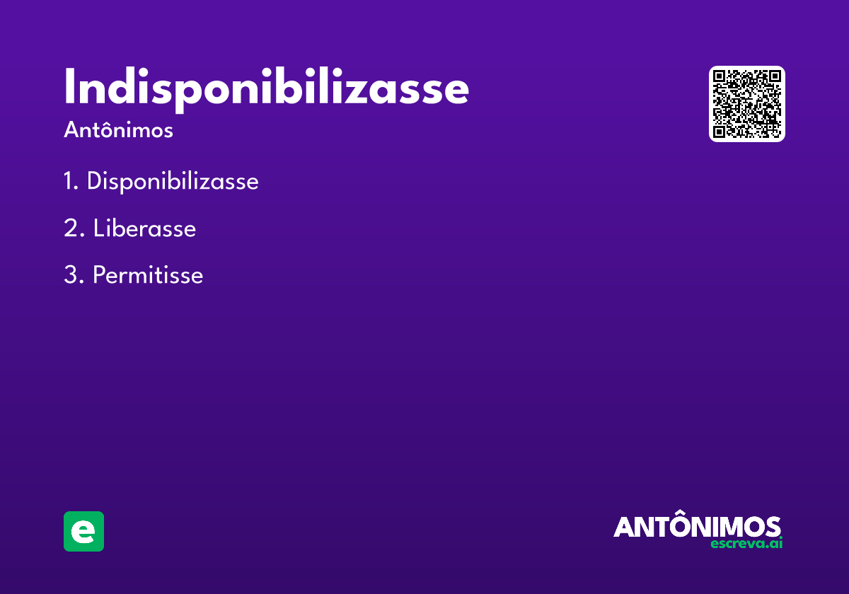 indisponibilizasse
