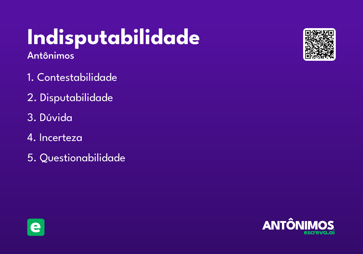 indisputabilidade