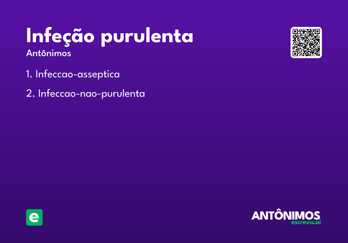 infeção purulenta