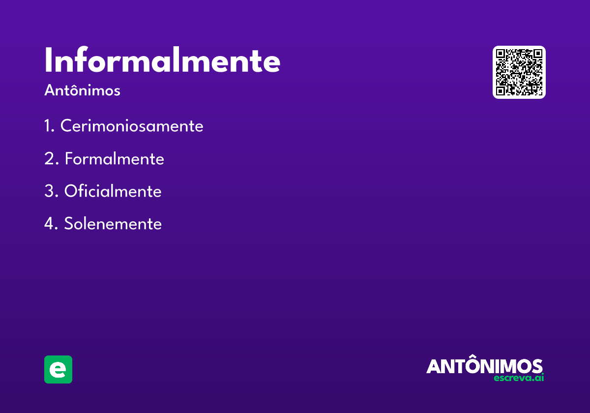informalmente