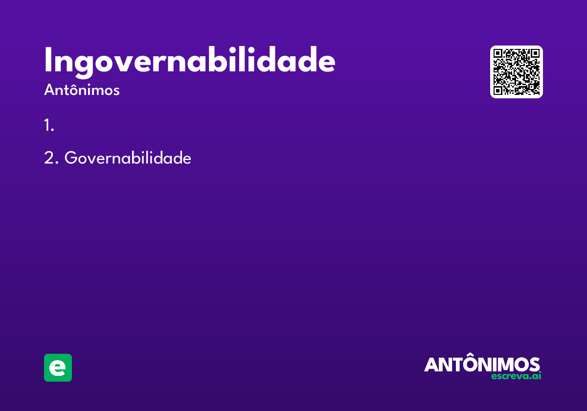 ingovernabilidade