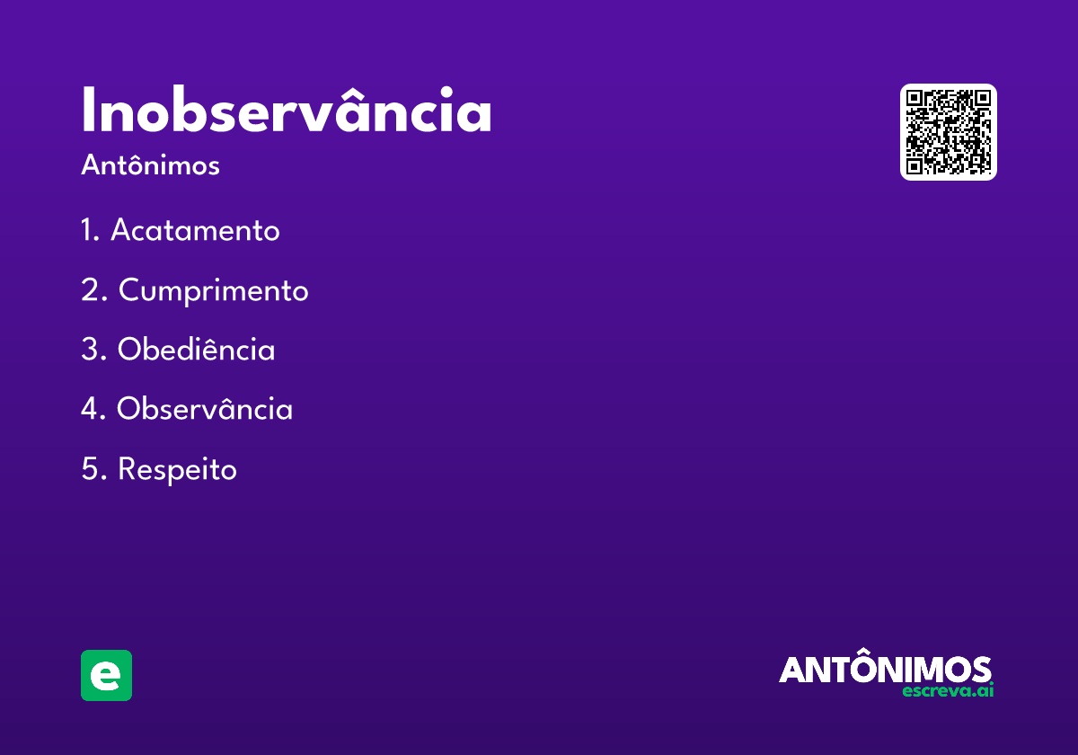 inobservância