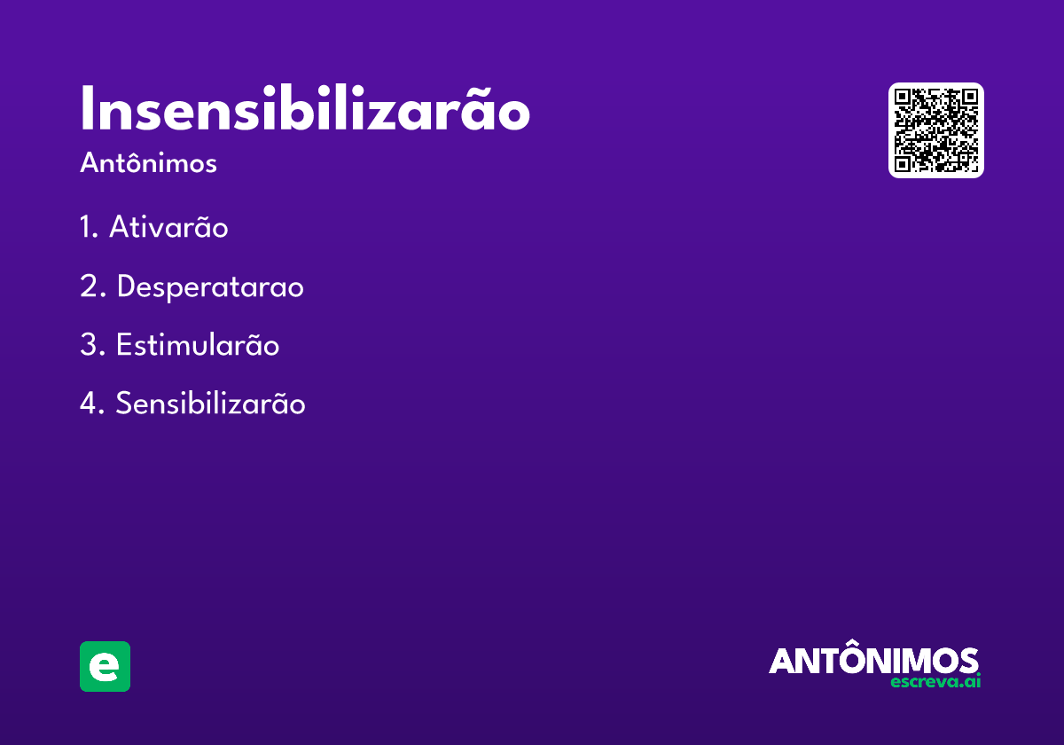 insensibilizarão
