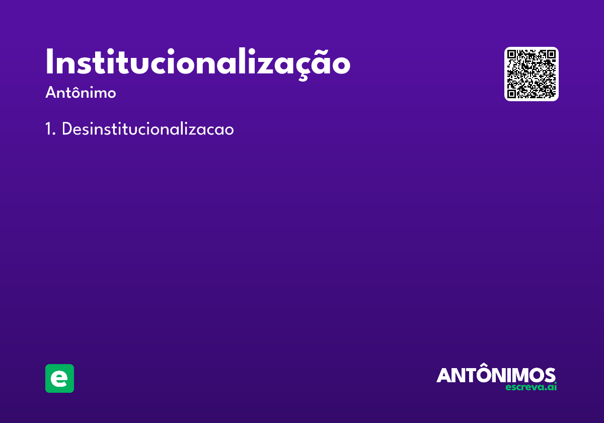 institucionalização