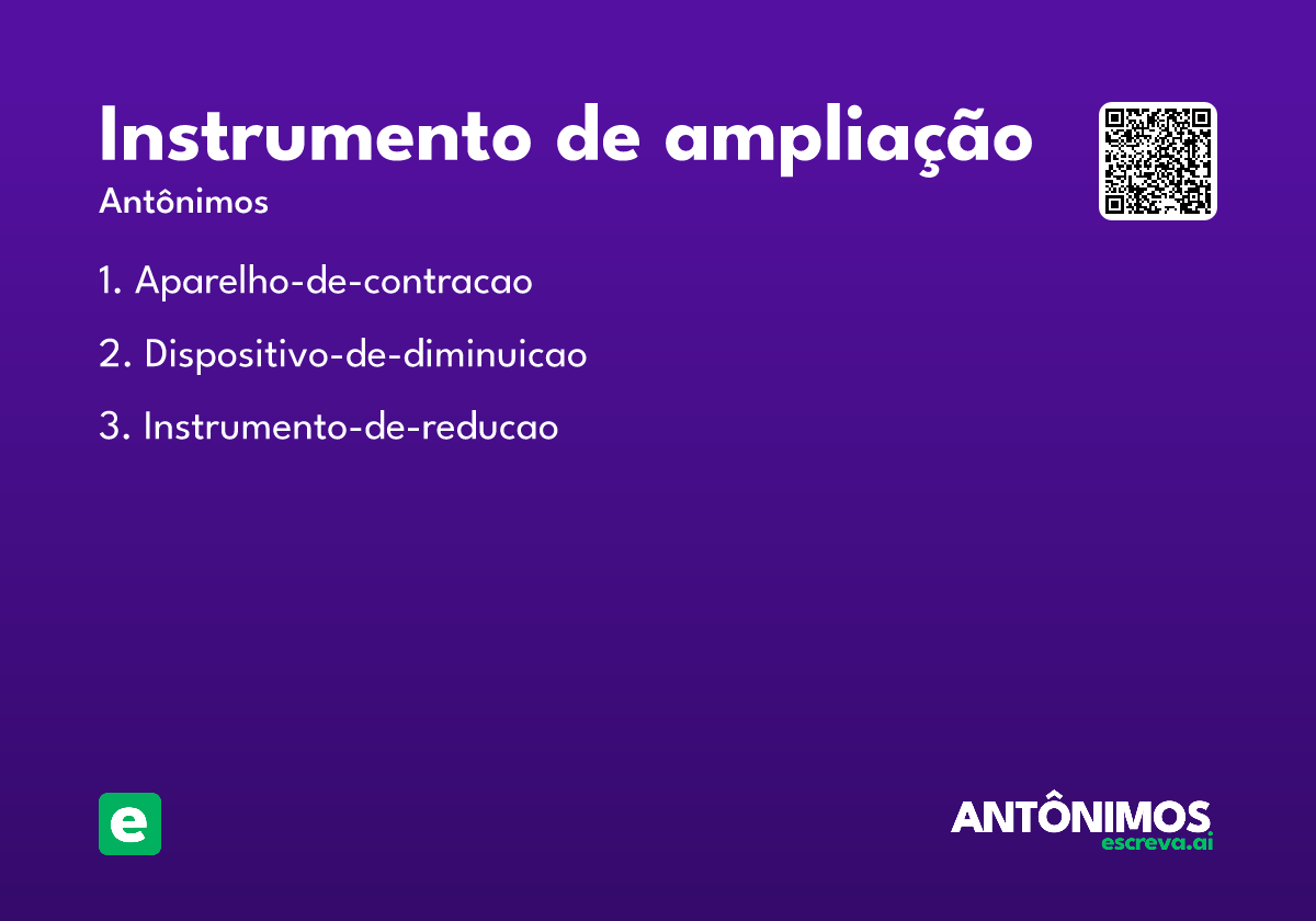 instrumento de ampliação
