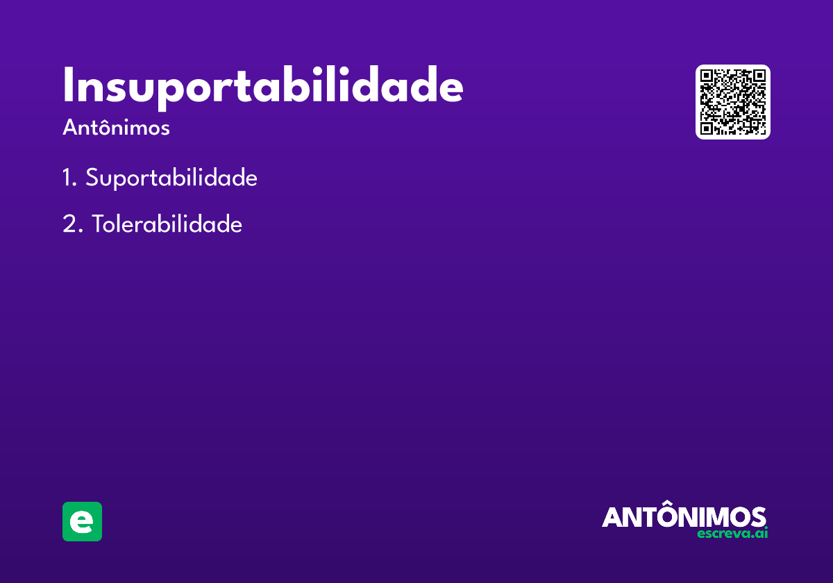 insuportabilidade