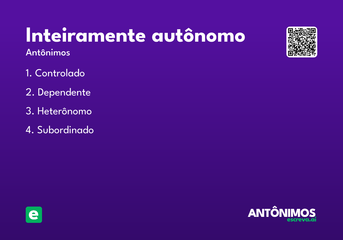 inteiramente autônomo
