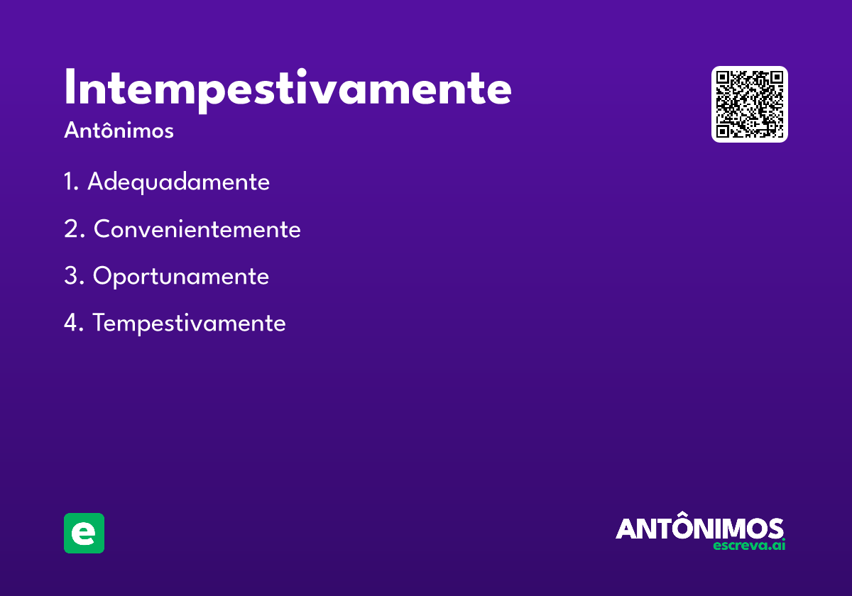 intempestivamente