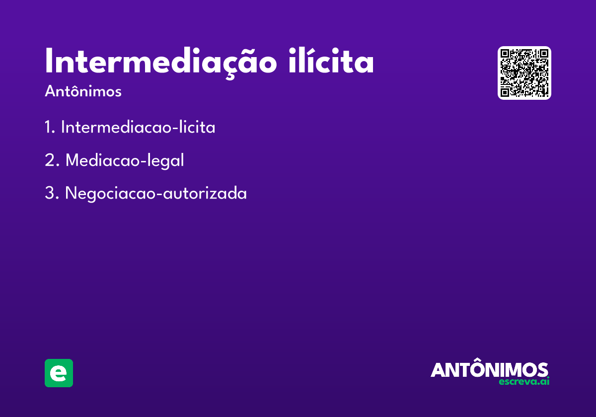 intermediação ilícita