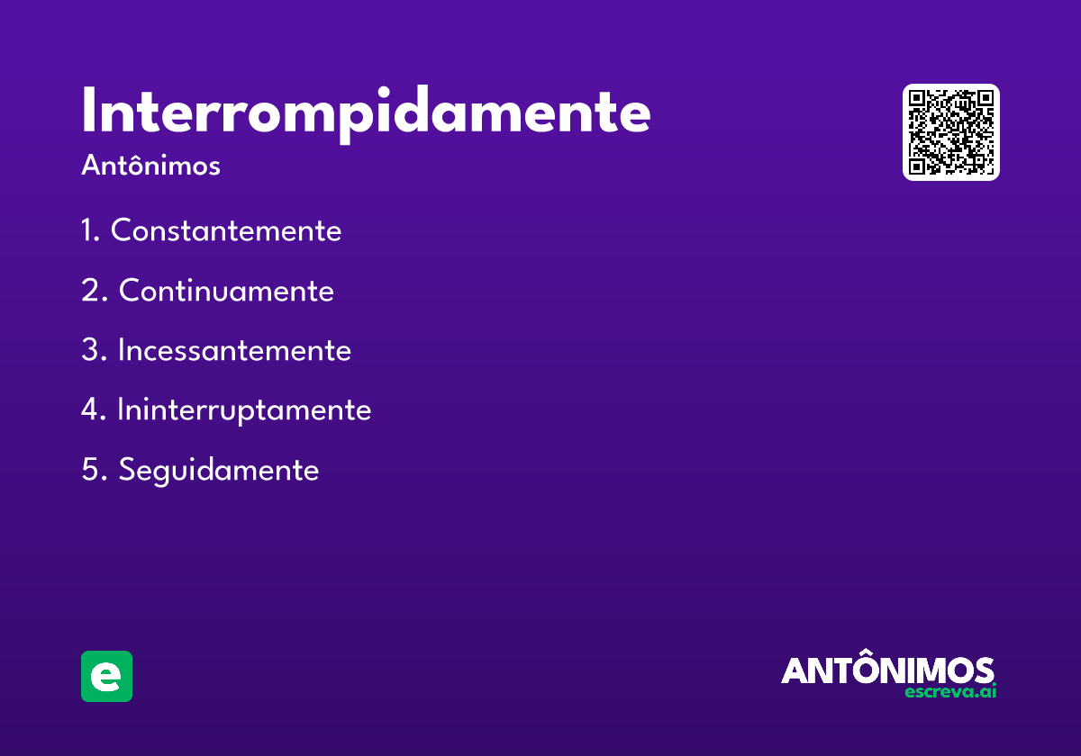 interrompidamente