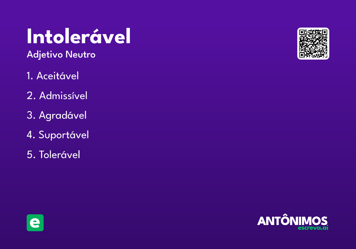 intolerável