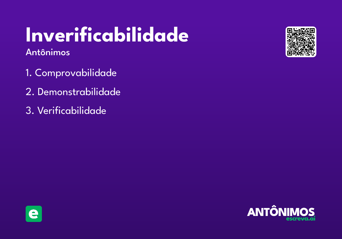 inverificabilidade