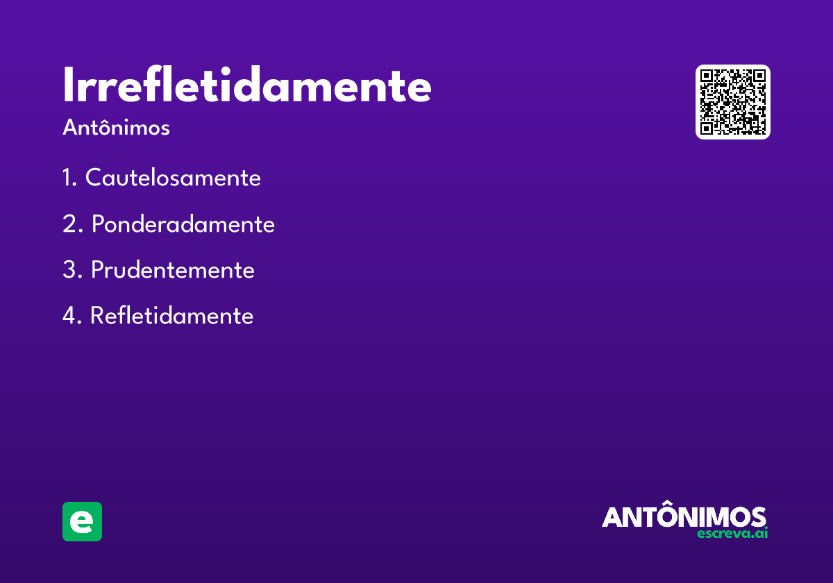 irrefletidamente