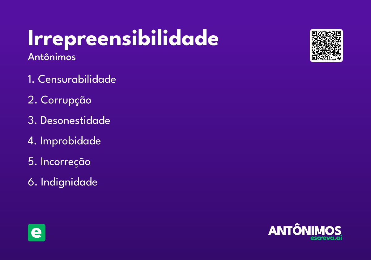 irrepreensibilidade