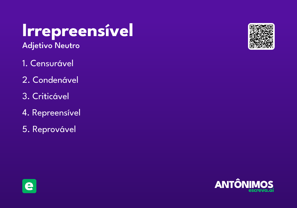 irrepreensível