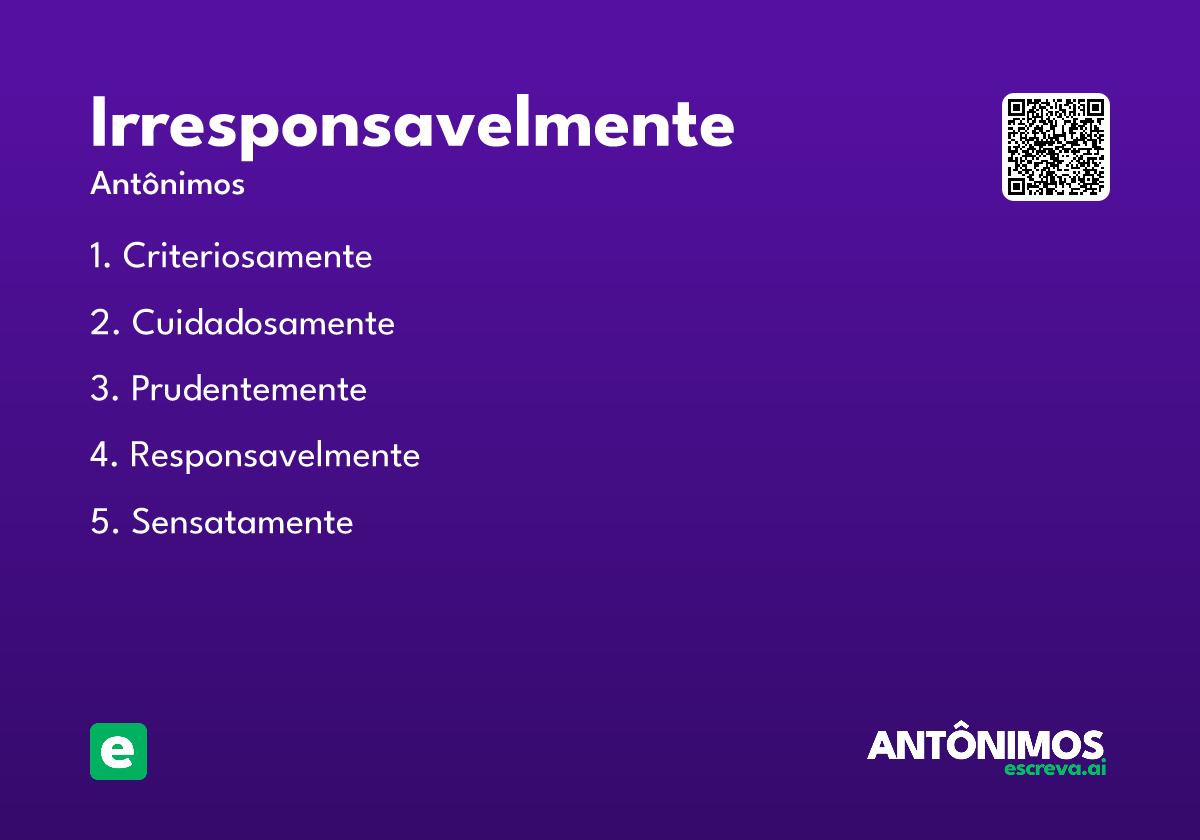 irresponsavelmente