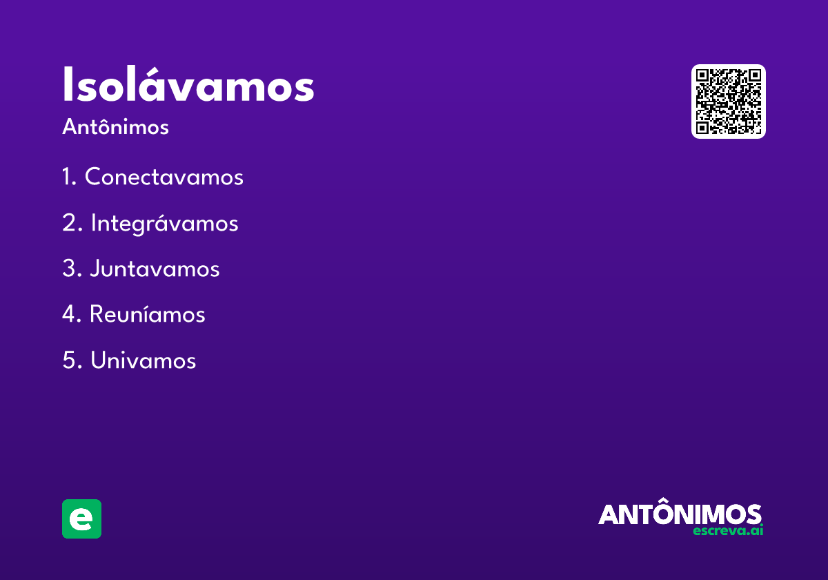isolávamos
