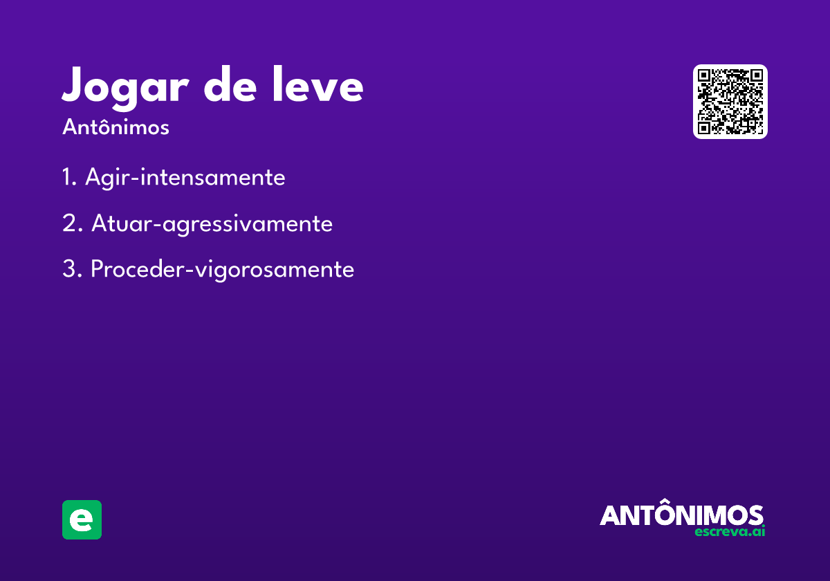 jogar de leve