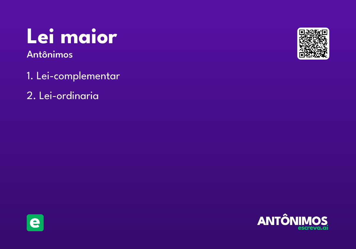 lei maior