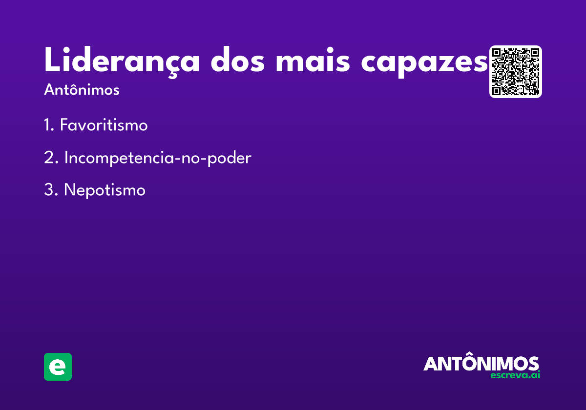 liderança dos mais capazes