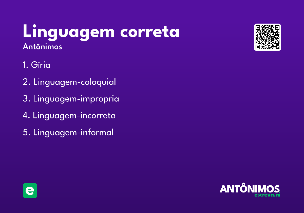 linguagem correta