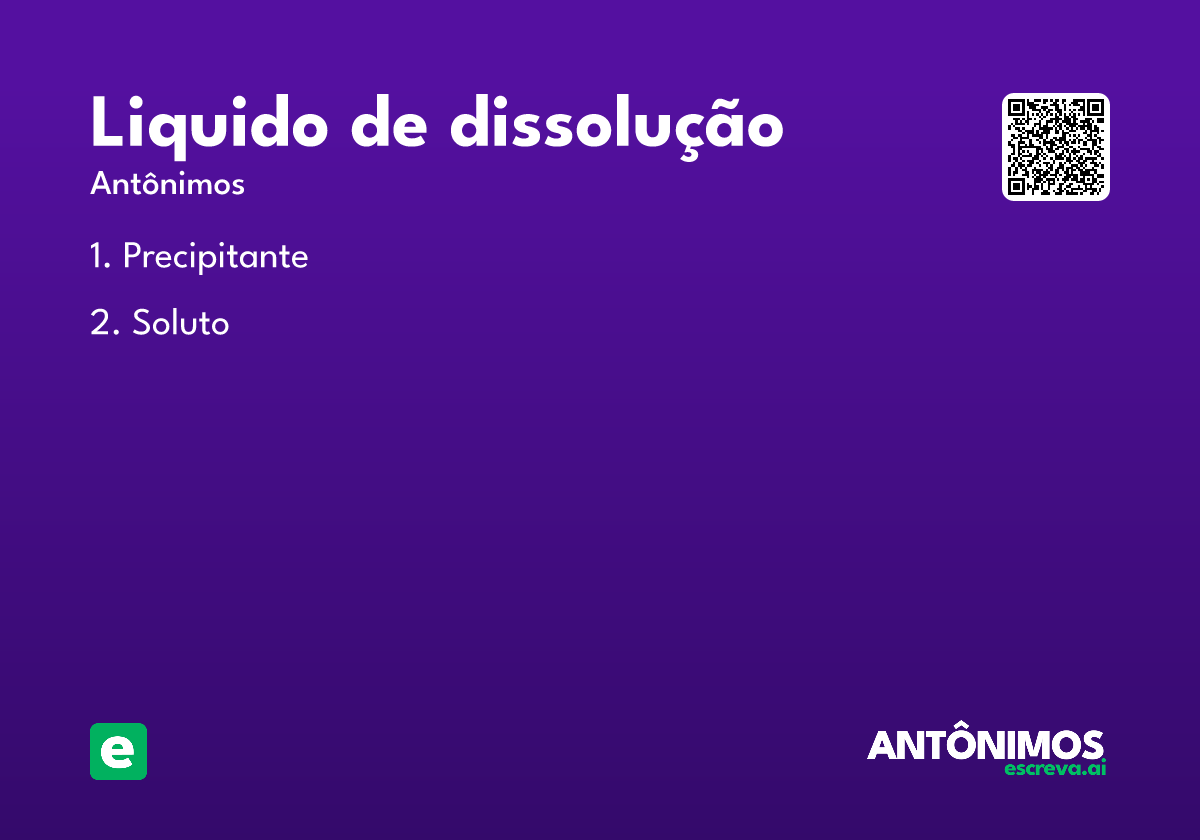 liquido de dissolução