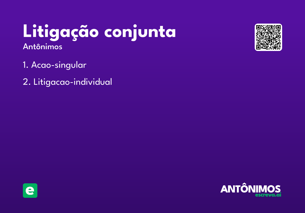 litigação conjunta