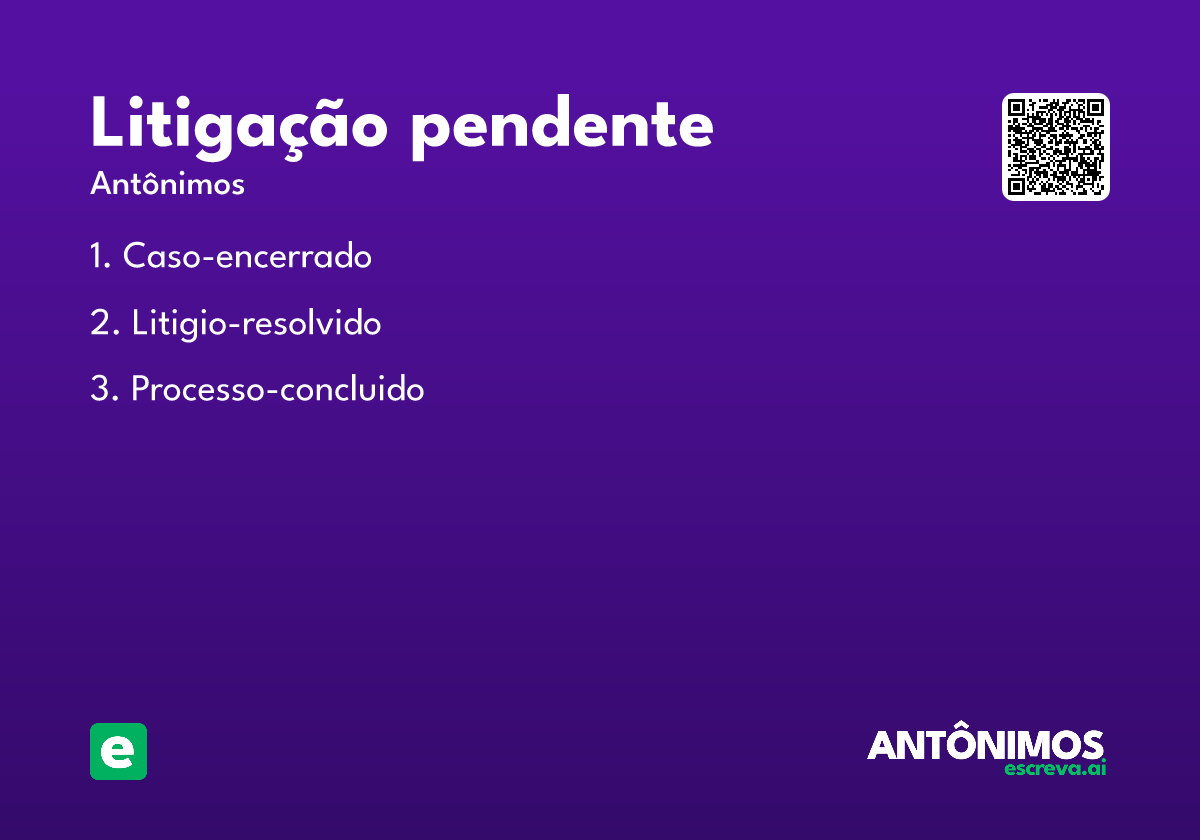 litigação pendente