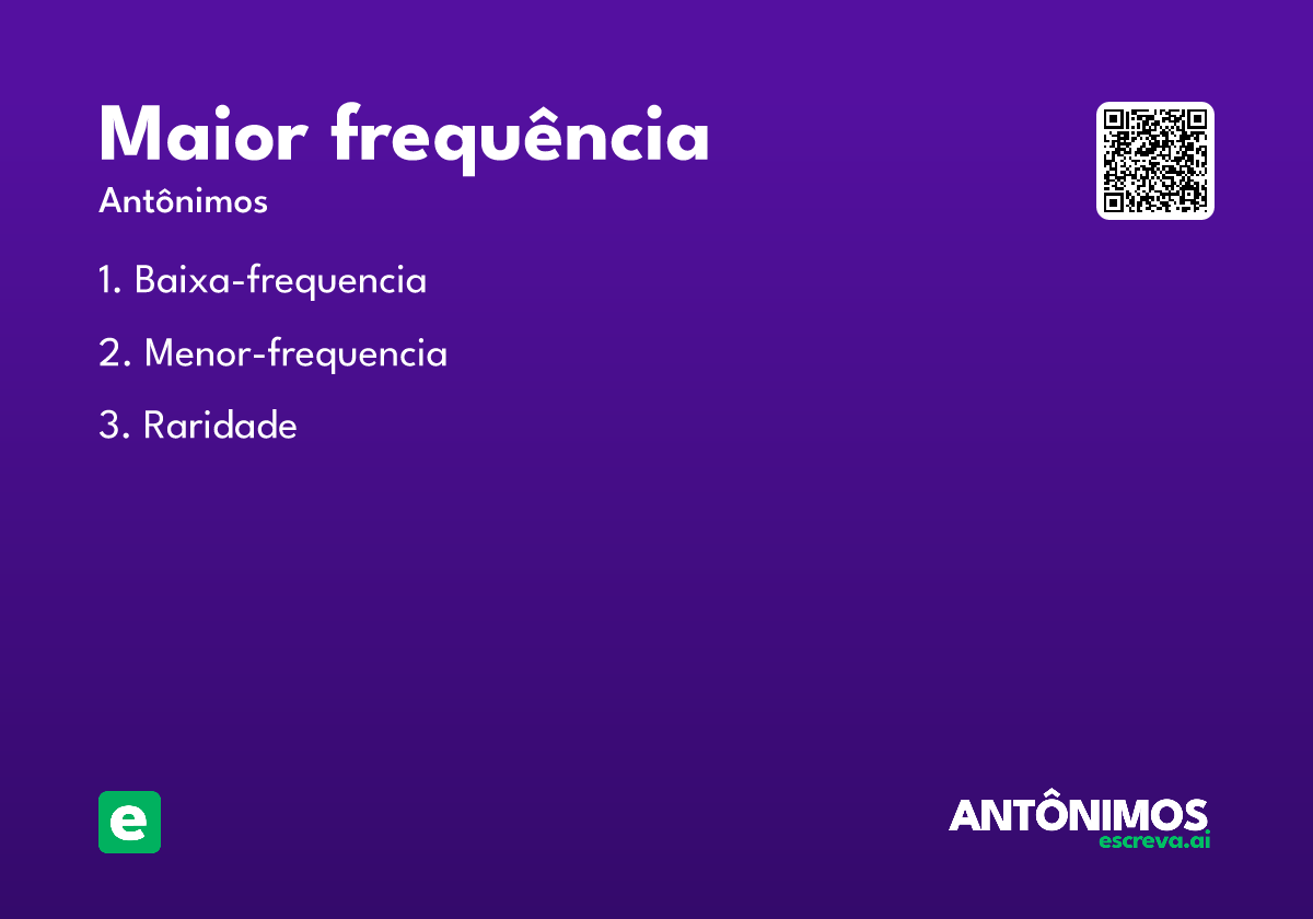 maior frequência