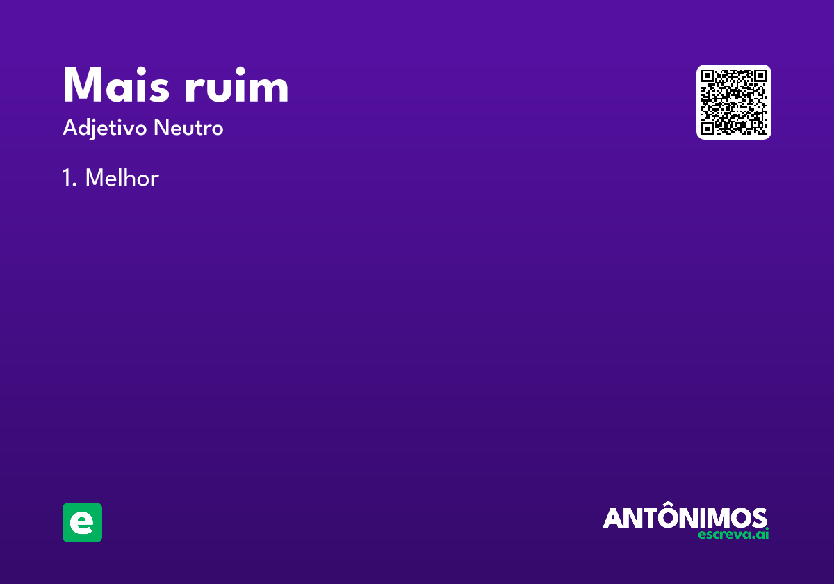 mais ruim