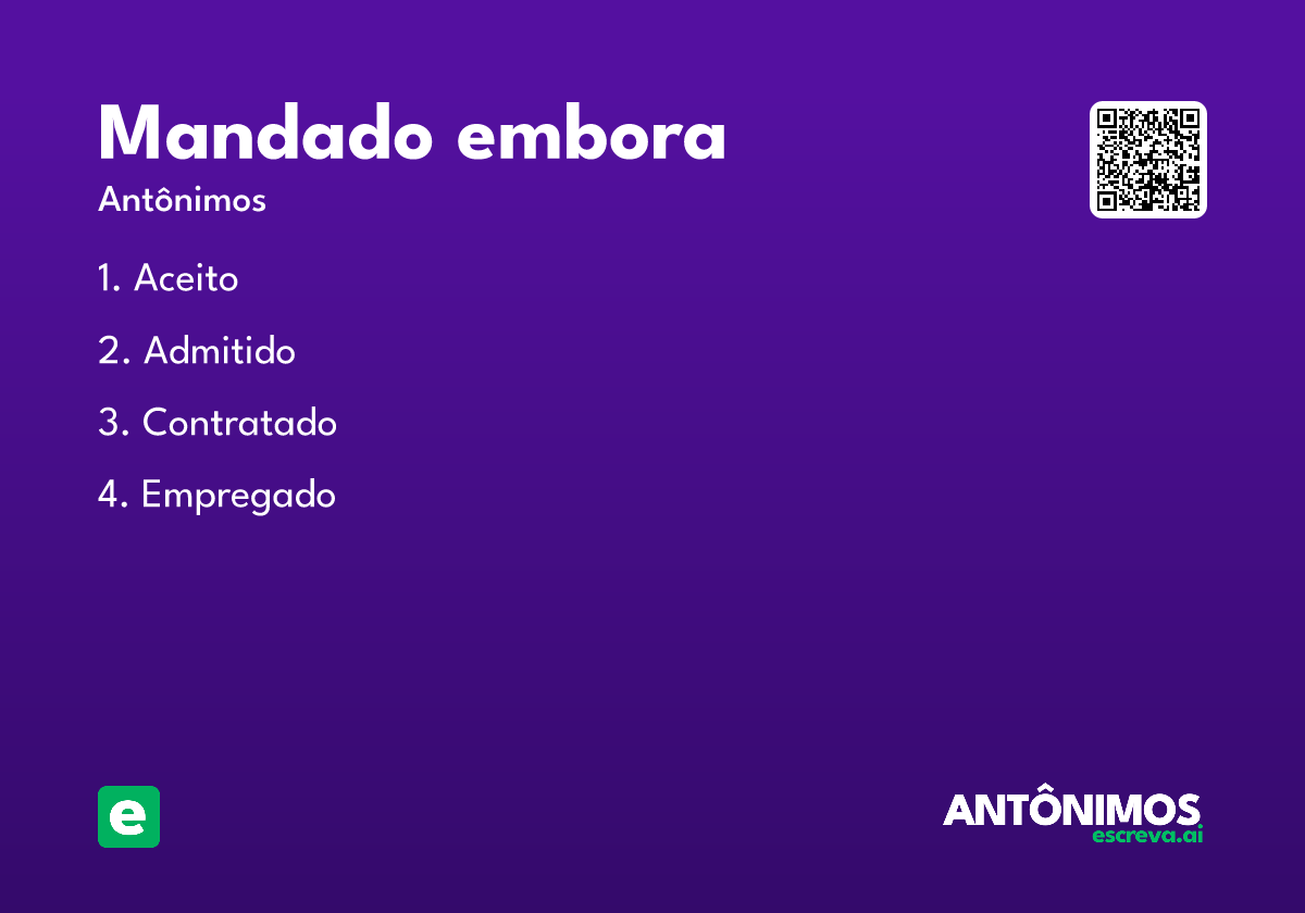 mandado embora