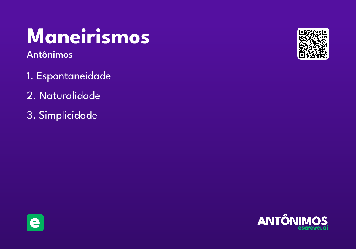 maneirismos