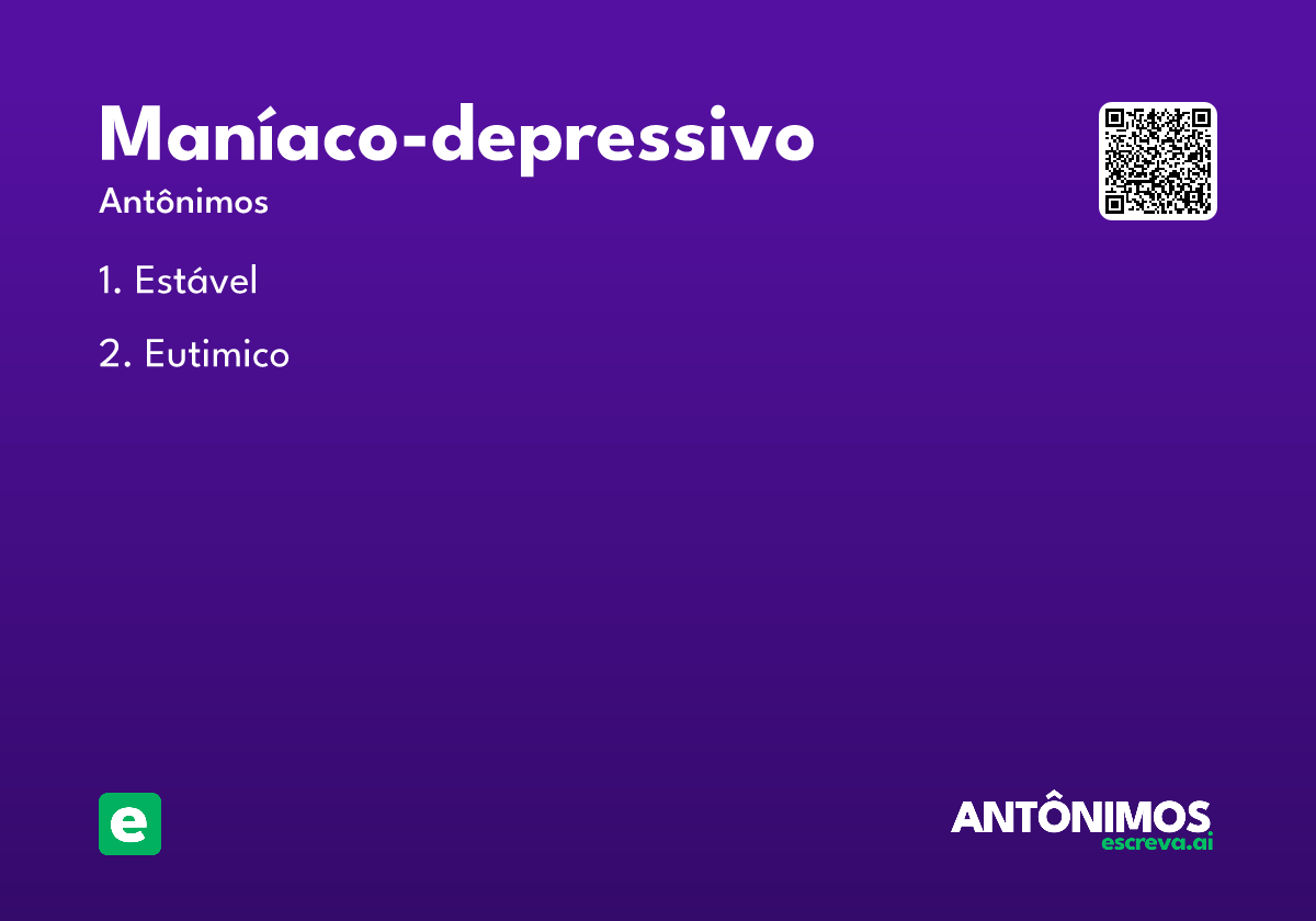 maníaco-depressivo