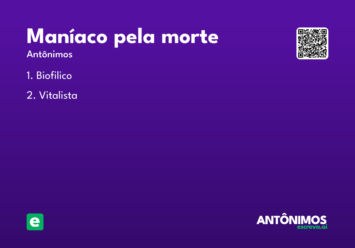 maníaco pela morte