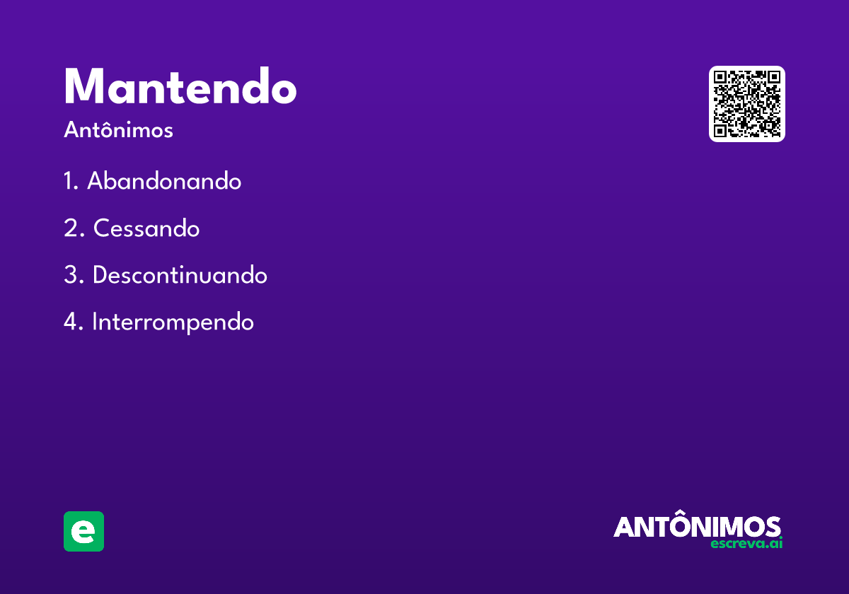 mantendo