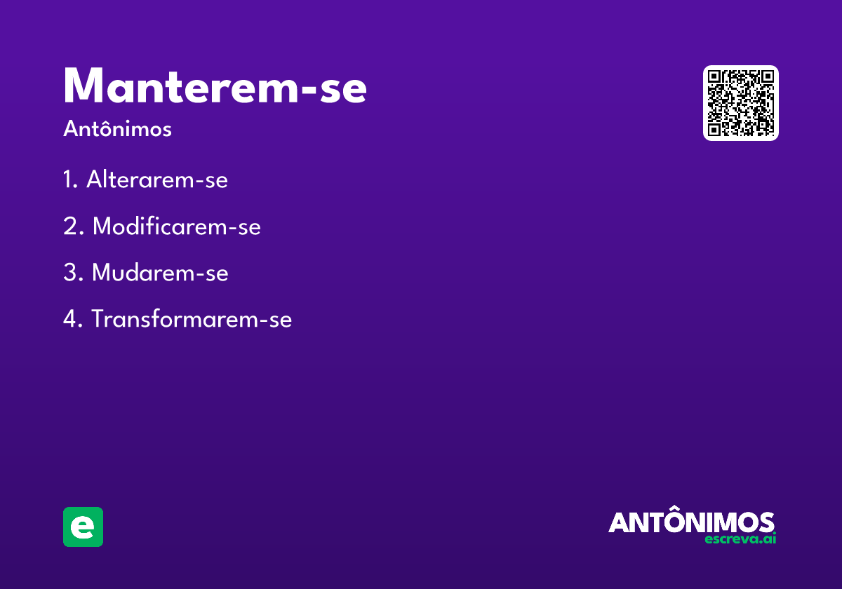 manterem-se