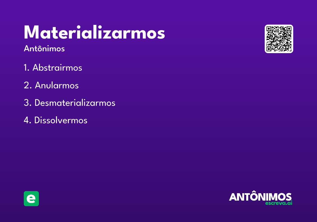 materializarmos