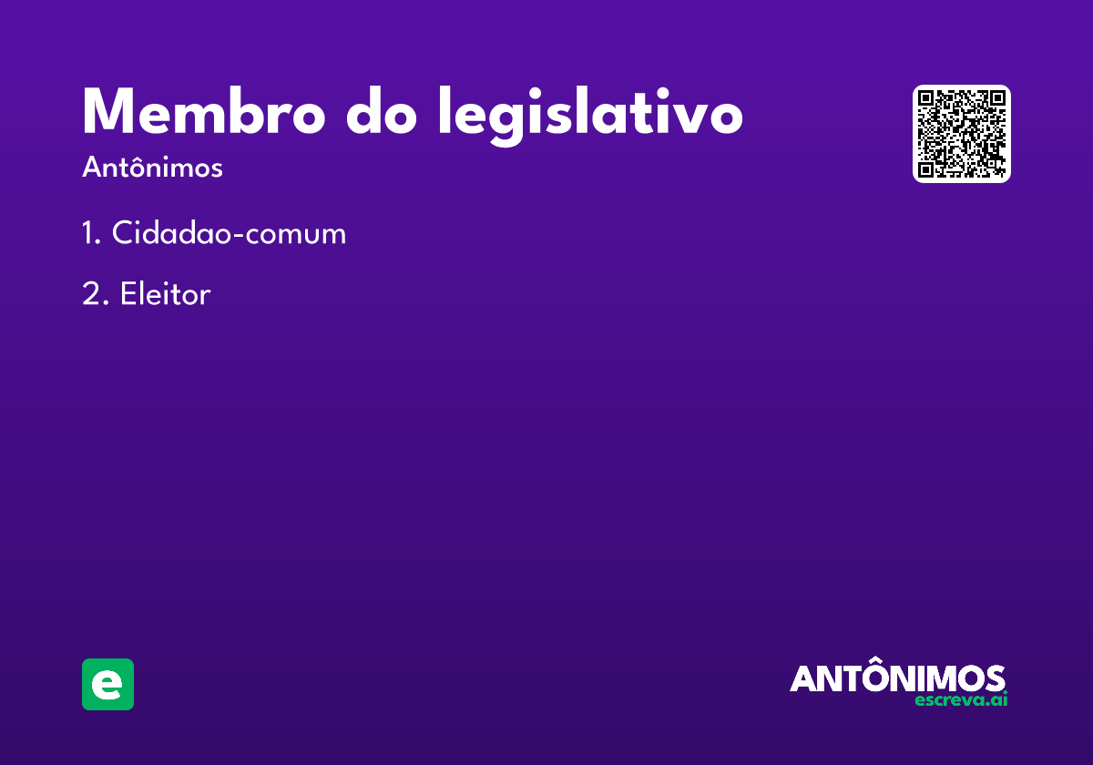 membro do legislativo