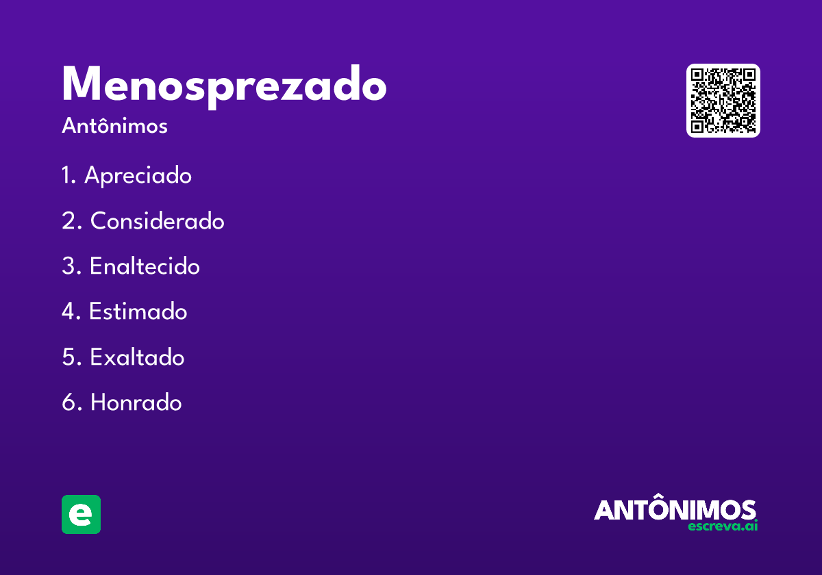 menosprezado