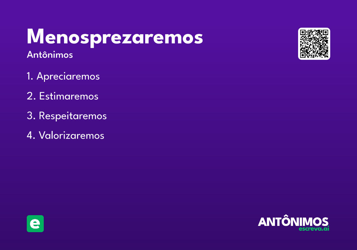 menosprezaremos