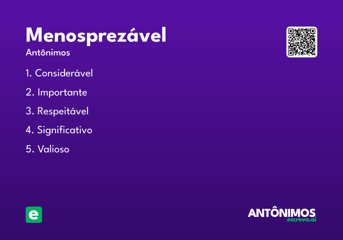 menosprezável