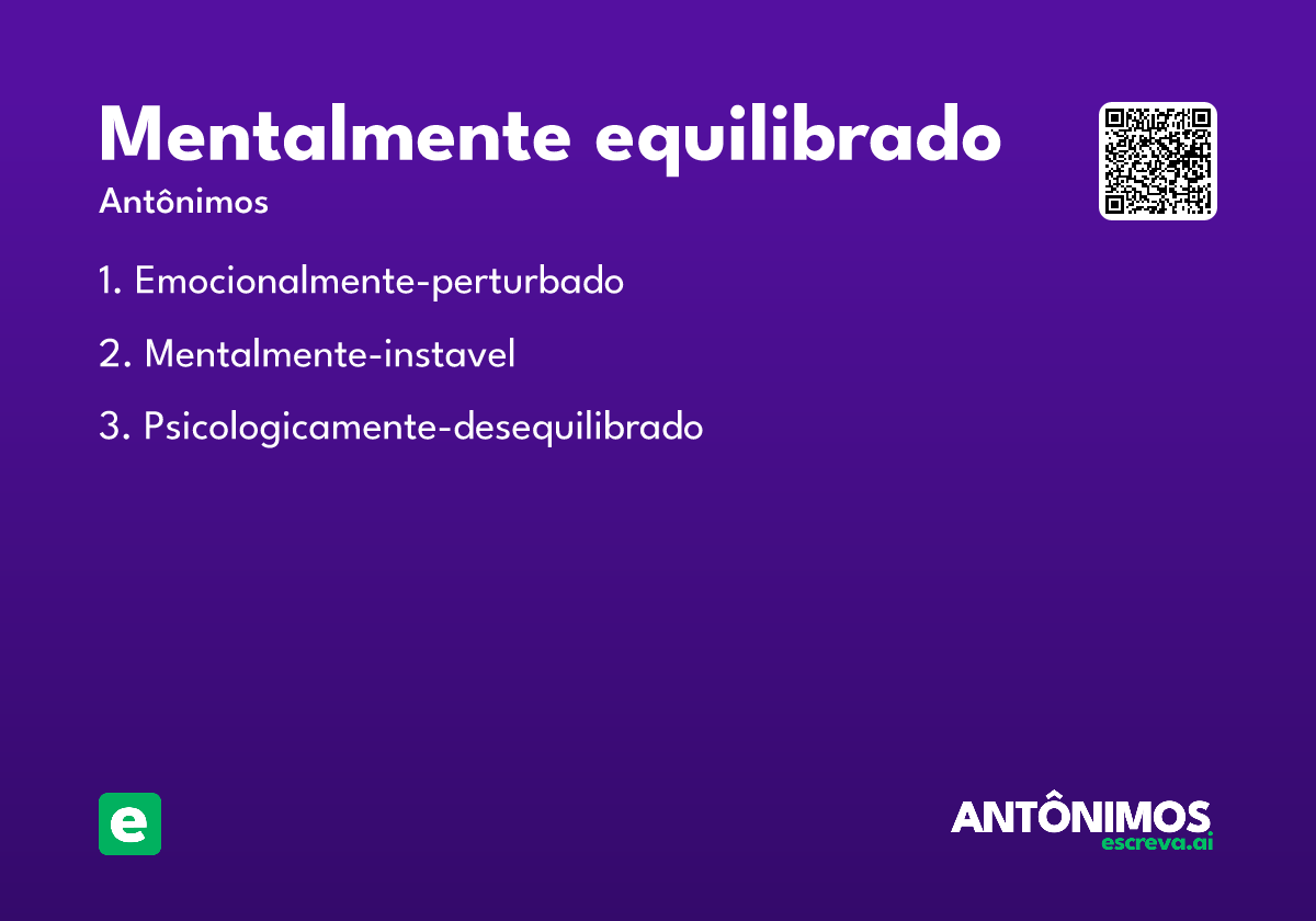 mentalmente equilibrado