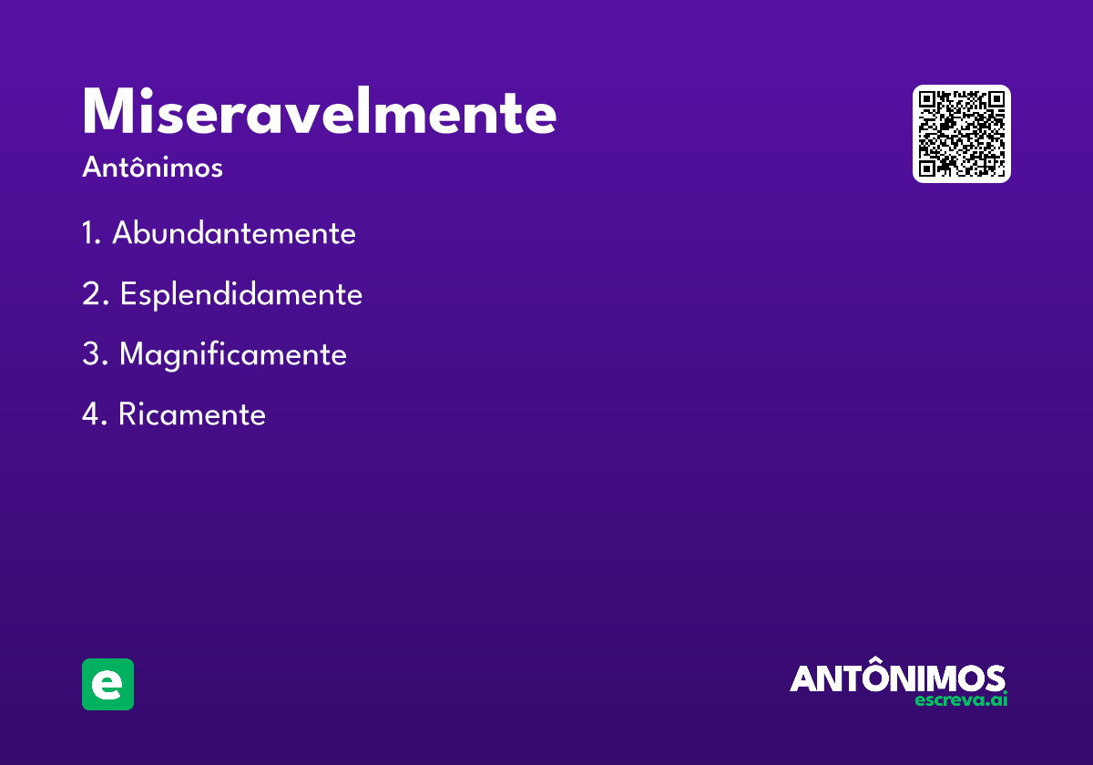 miseravelmente